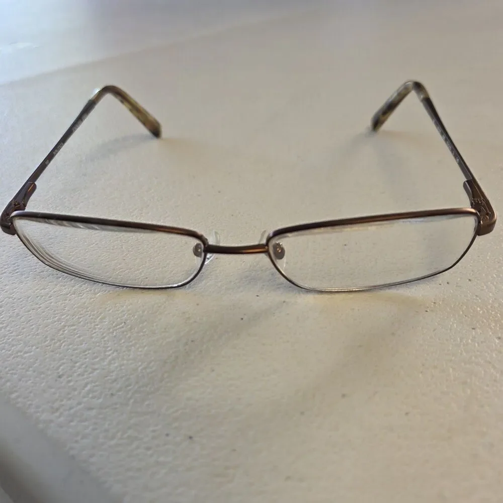 Nautica N7161 53-16-140mm Eyeglasses Satin Brown Full Rim Rectangle Frames Only